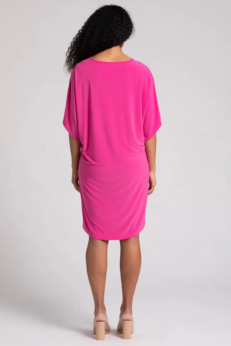 Slouchy V-Neck Dress with Tie | Peony