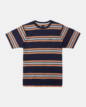 Somedays Stripe Tee - Navy Marine