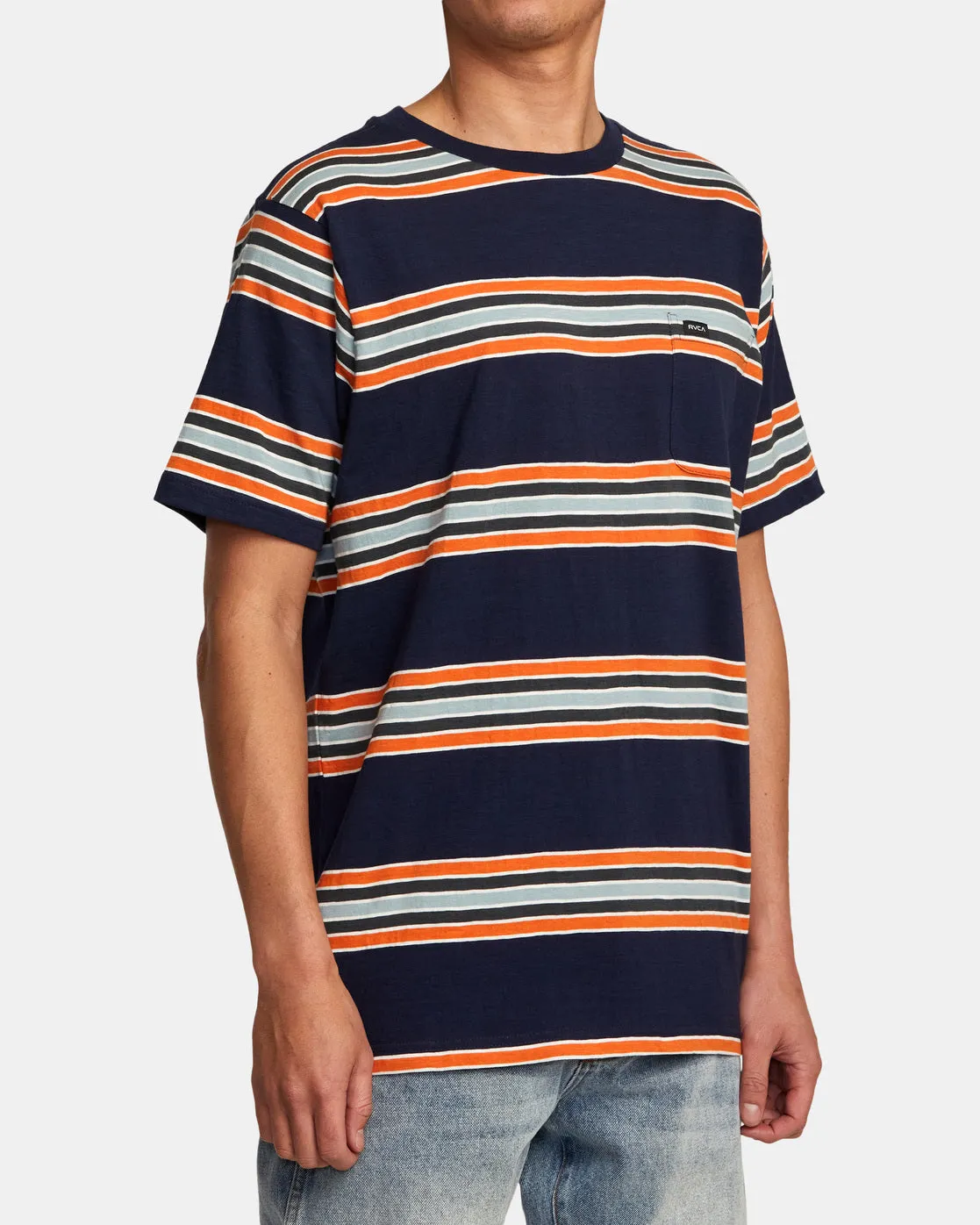 Somedays Stripe Tee - Navy Marine