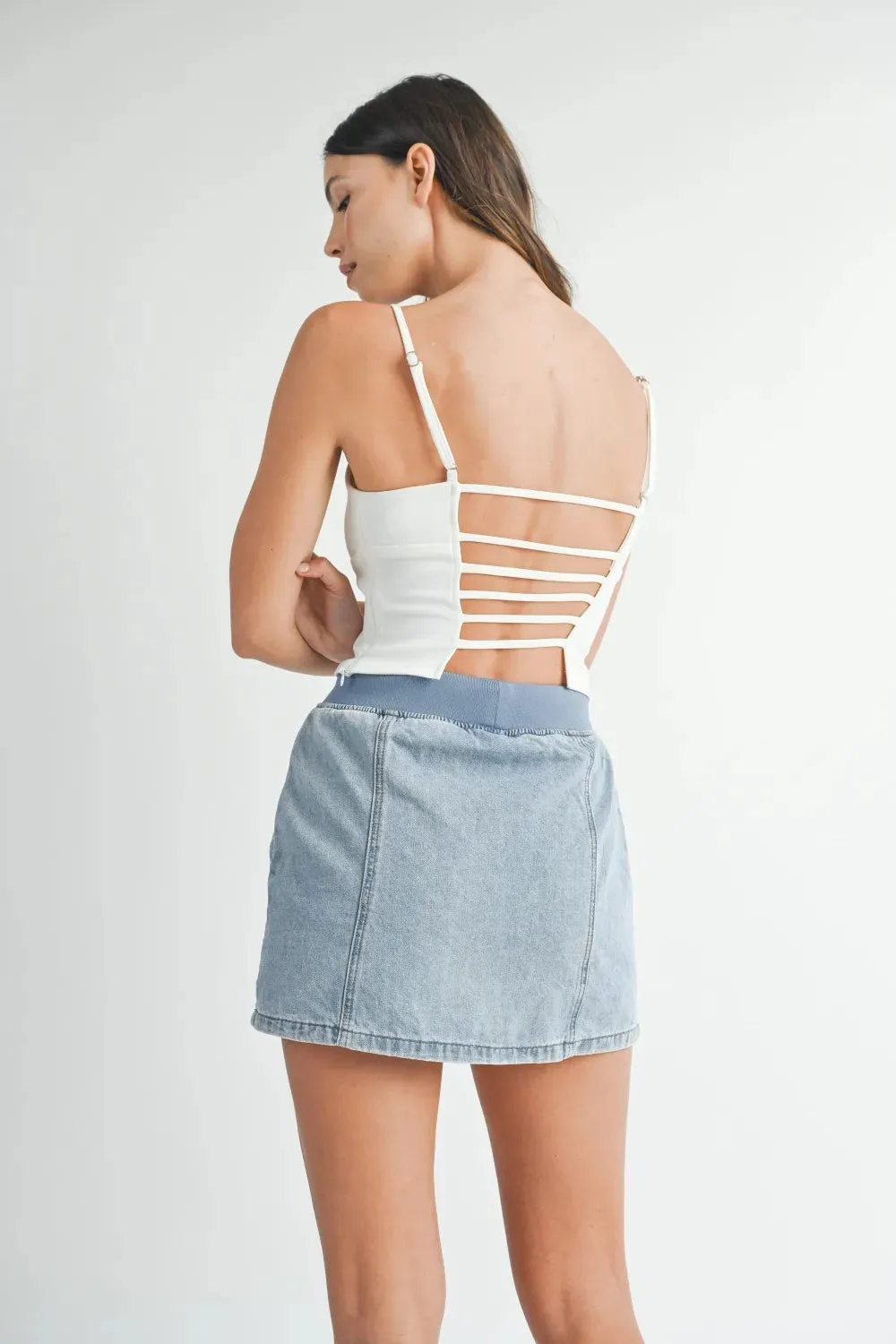 Strappy Back Cropped Cami