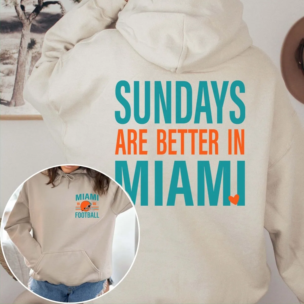 Sundays Are Better In Miami Graphic Hoodie