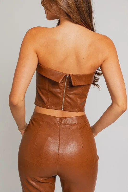 TEEK - Milk Chocolate Corset Tube Top