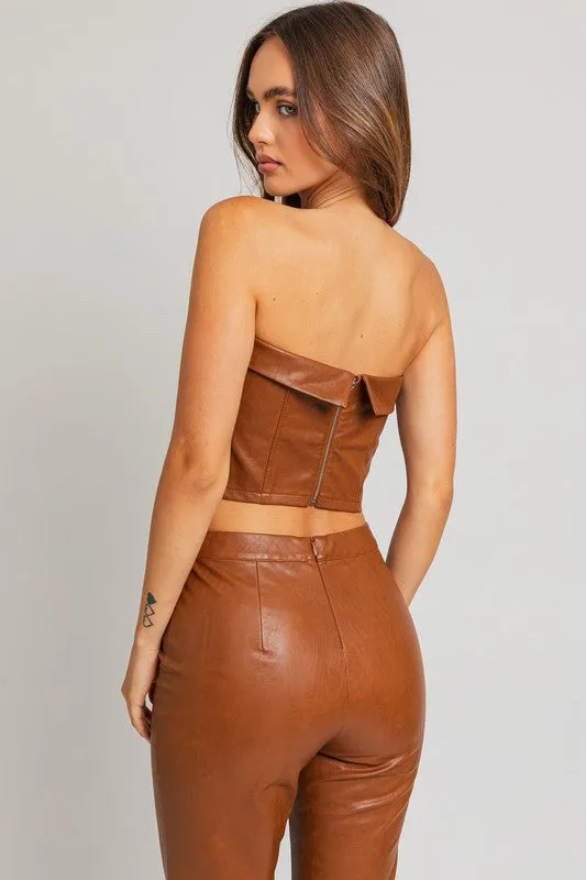 TEEK - Milk Chocolate Corset Tube Top