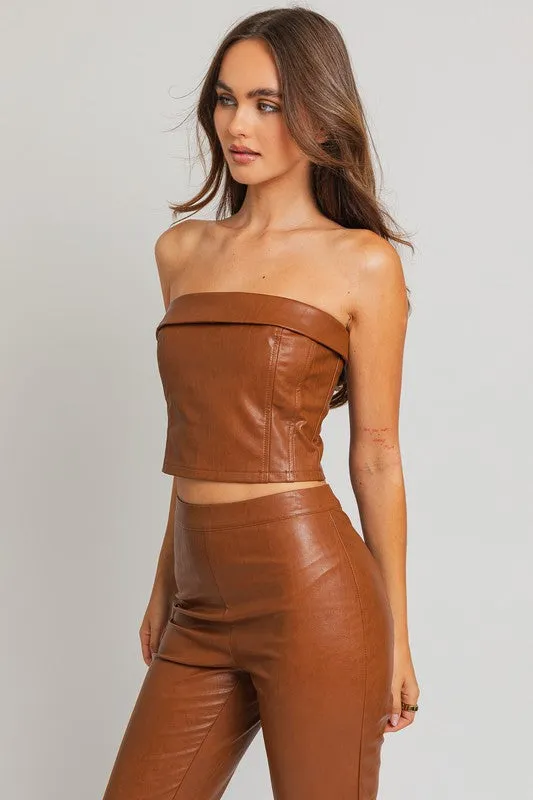 TEEK - Milk Chocolate Corset Tube Top