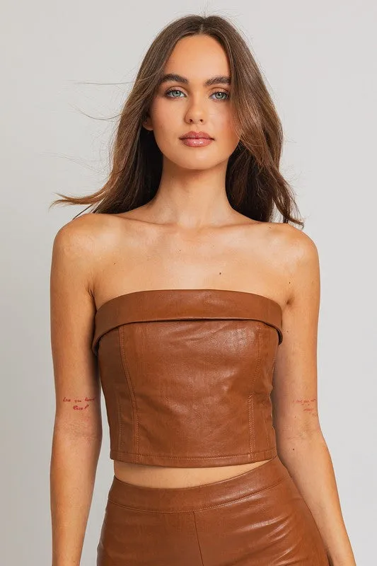 TEEK - Milk Chocolate Corset Tube Top