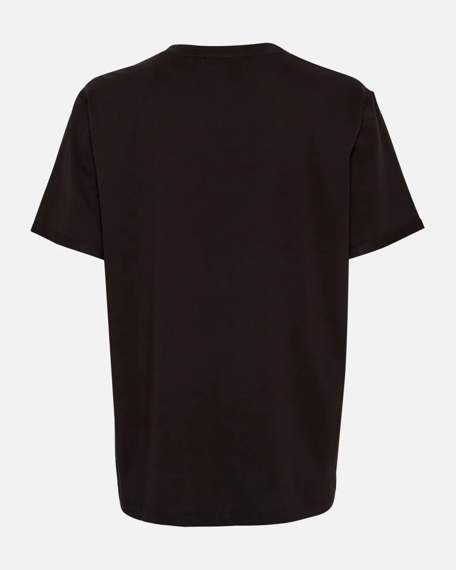 Terina Organic Small Logo Tee - Black/White