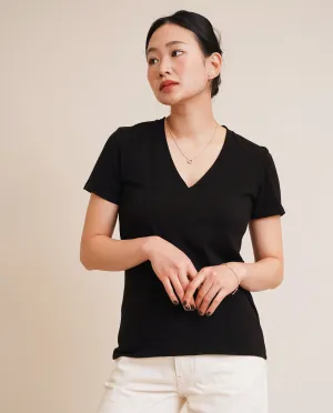 The V-Neck Tee in Black