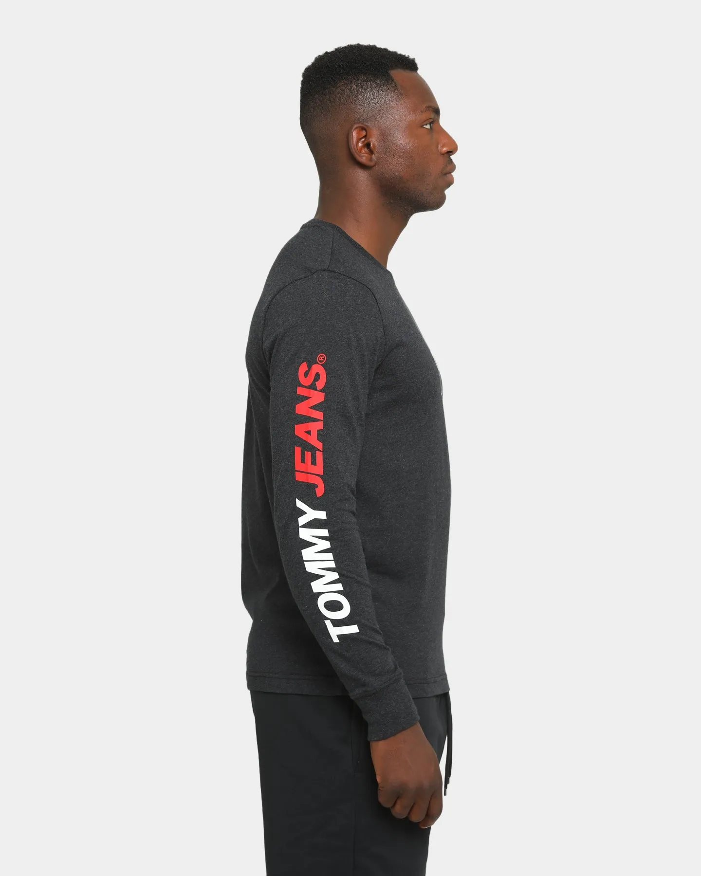 Tommy Jeans Long Sleeve USA T-Shirt Black