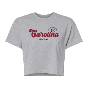 USC Bubble Letters Cropped Short Sleeve T-Shirt