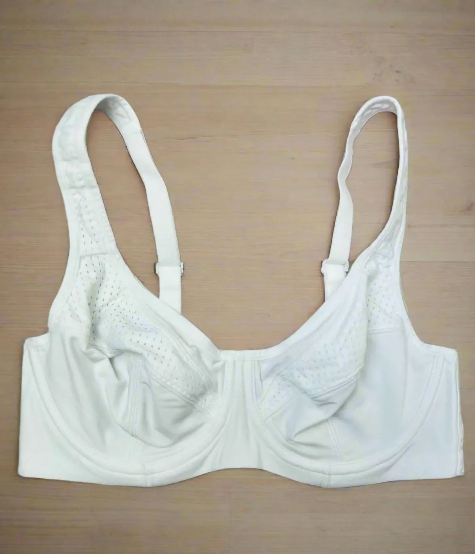 White Good Moves Sports Bra