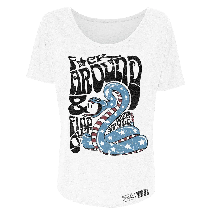 Women's F*ck Around & Find Out Slouchy T-Shirt - White